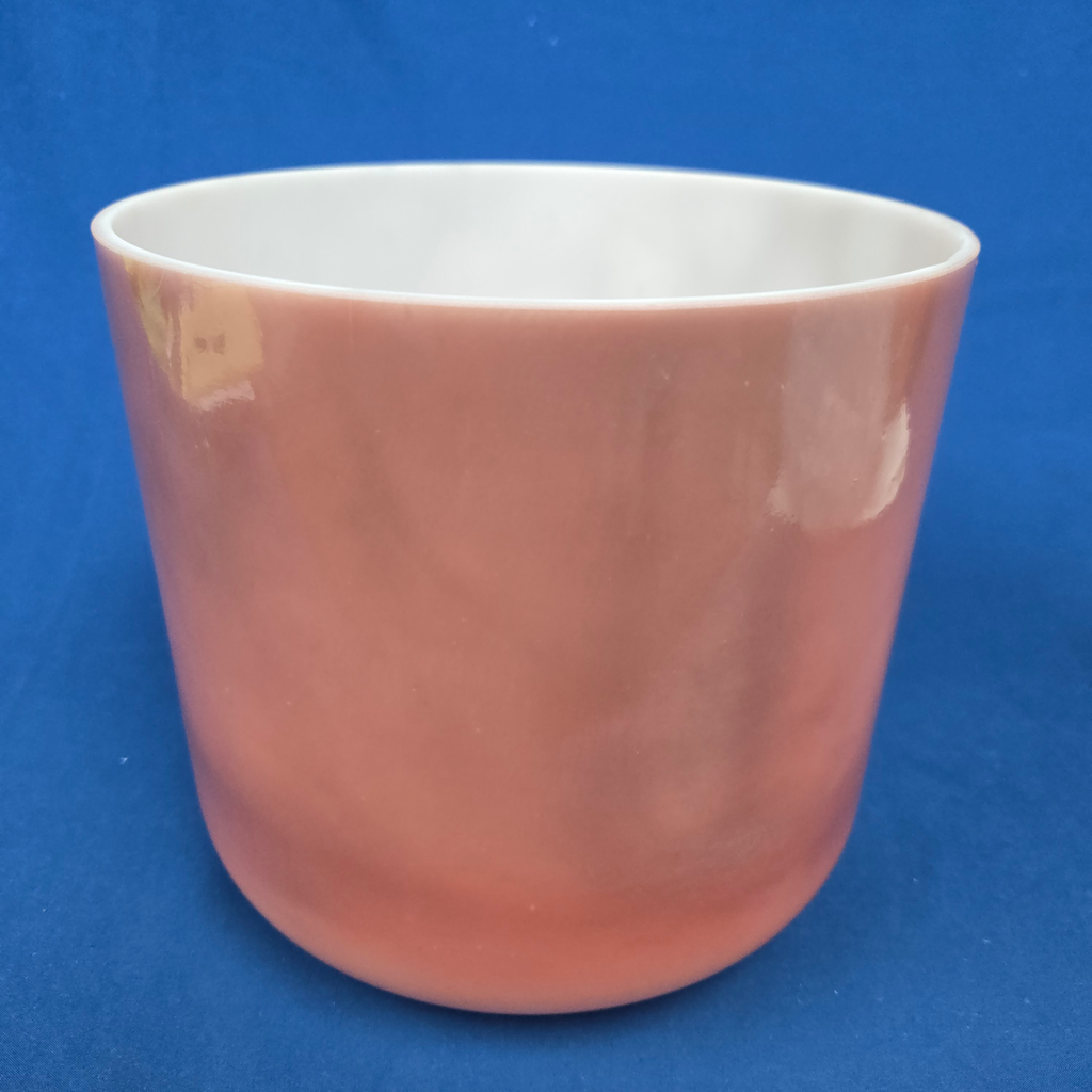[#4257] Rose Quartz Infused Quartz Crystal Singing Bowl | 8" | 4 D# -13 | 308 Hz