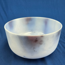 [#4269] Lepidolite Infused Quartz Crystal Singing Bowl | 14" | 3 G# -17 | 205 Hz
