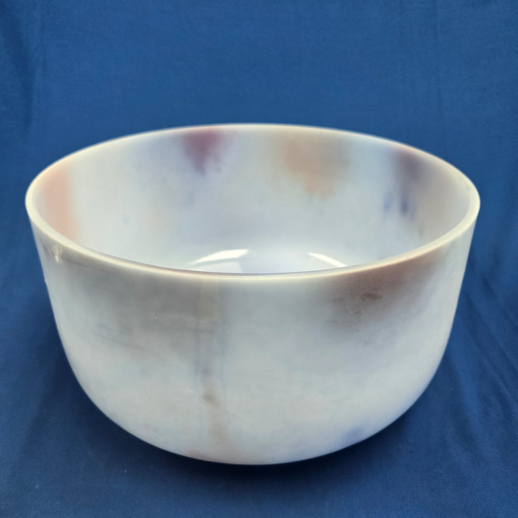 [4270] [#4270] Lepidolite Infused Quartz Crystal Singing Bowl | 14" | 3 G# +32 | 211 Hz
