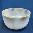 [#4270] Lepidolite Infused Quartz Crystal Singing Bowl | 14" | 3 G# +32 | 211 Hz