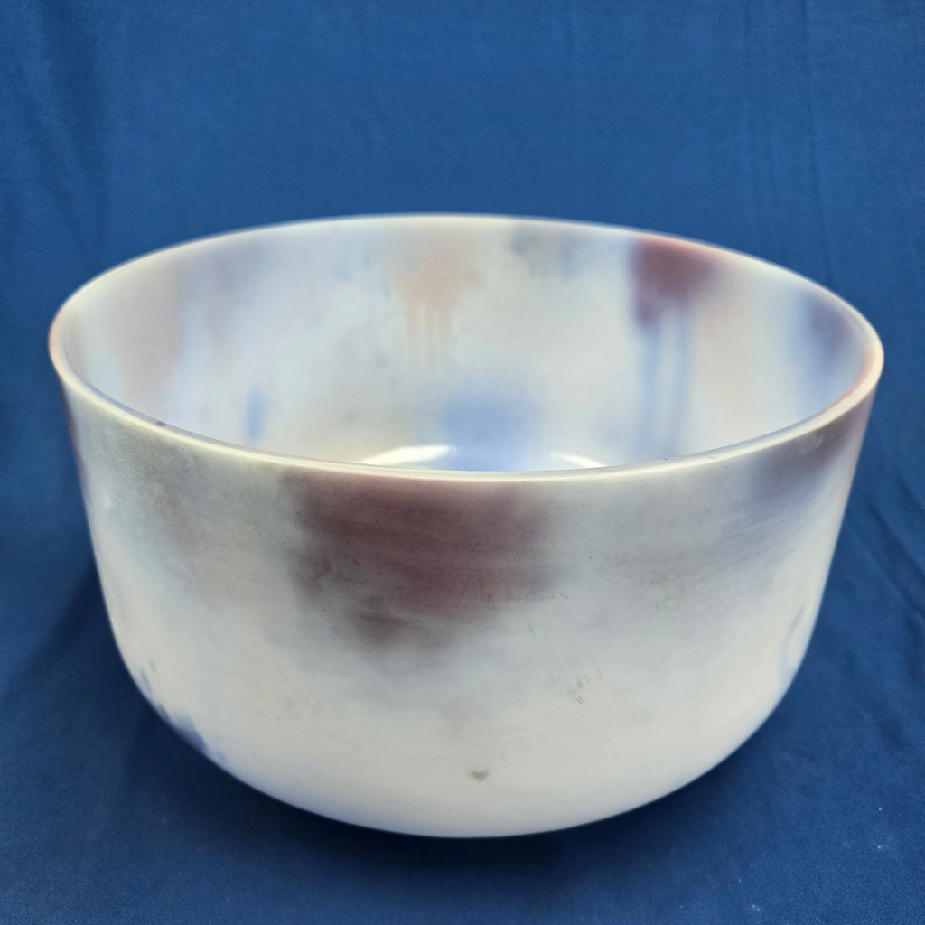 [4271] [#4271] Lepidolite Infused Quartz Crystal Singing Bowl | 14" | 3 G# +39 | 212 Hz
