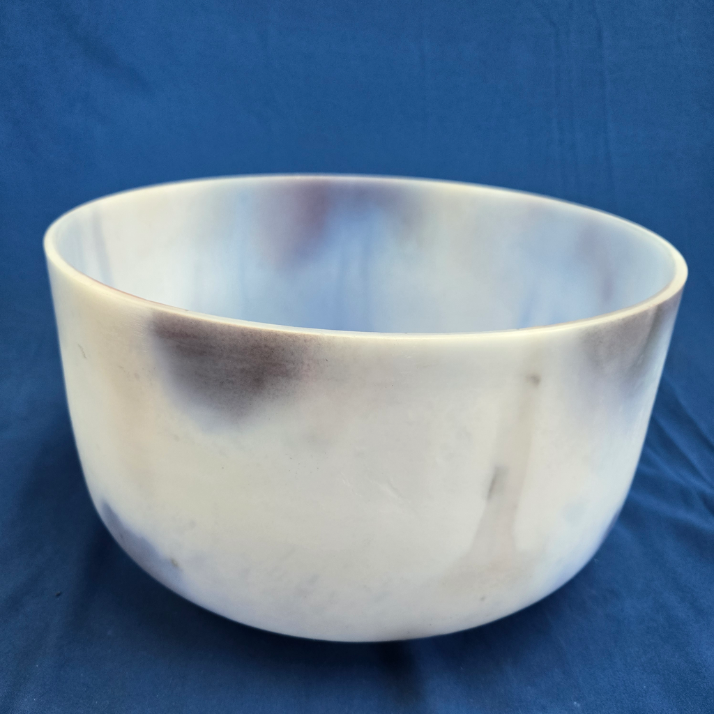 [4272] [#4272] Lepidolite Infused Quartz Crystal Singing Bowl | 14" | 3 G -12 | 194 Hz