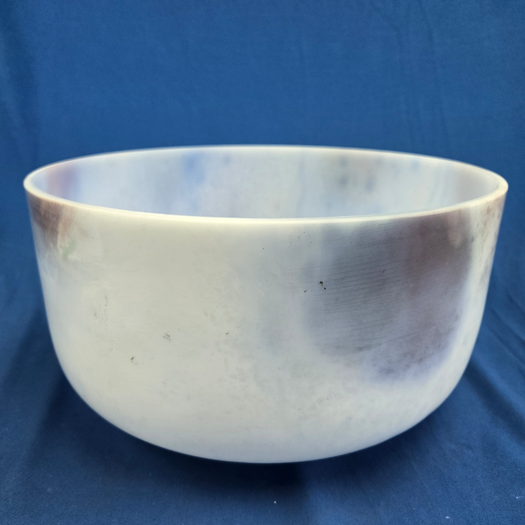 [4274] [#4274] Lepidolite Infused Quartz Crystal Singing Bowl | 14" | 3 A +26 | 223 Hz
