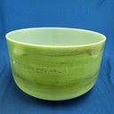 [#4277] Matcha Infused Quartz Crystal Singing Bowl | 14" | 3 F -30 | 171 Hz