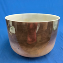 [#4282] Cacao Infused Quartz Crystal Singing Bowl | 14" | 3 E -39 | 161 Hz
