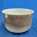 [#4283] Cappuccino Infused Quartz Crystal Singing Bowl | 14" | 3 D# +23 | 157 Hz