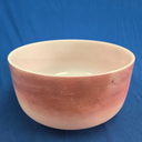 [#4288] Rose Quartz Infused Quartz Crystal Singing Bowl | 14" | 3 G# +26 | 210 Hz