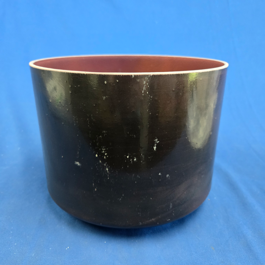 [#4311] Cherry & Acai Infused Quartz Crystal Singing Bowl | 9" | 4 C# +6 | 278 Hz