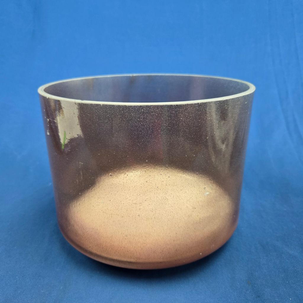 [#4317] Red Spinel Infused Quartz Crystal Singing Bowl | 9" | 4 G +49 | 380 Hz
