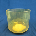 [#4320] Citrine Infused Quartz Crystal Singing Bowl | 9" | 4 C -36 | 255 Hz