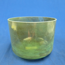 [#4330] Green Amethyst Infused Quartz Crystal Singing Bowl | 9" | 4 F# -16 | 366 Hz