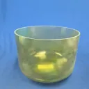[#4334] Dioptase Infused Quartz Crystal Singing Bowl | 9" | 4 C +32 | 282 Hz