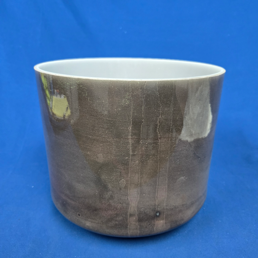 [#4361] Cacao Infused Quartz Crystal Singing Bowl | 9" | 4 E -32 | 323 Hz