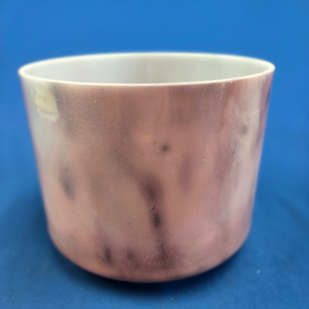 [#4369] Magenta Sapphire Infused Quartz Crystal Singing Bowl | 9" | 4 C# +6 | 278 Hz