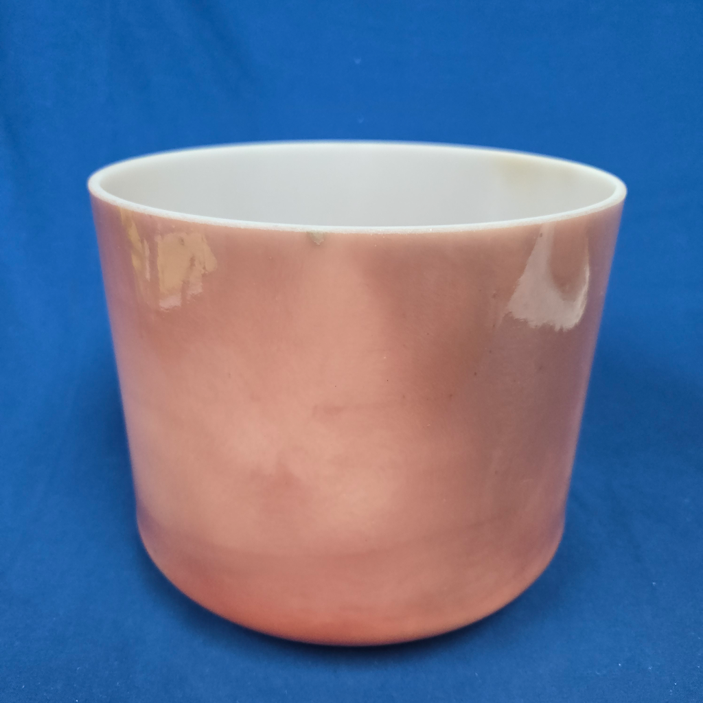 [#4370] Rose Quartz Infused Quartz Crystal Singing Bowl | 9" | 4 C# +17 | 280 Hz