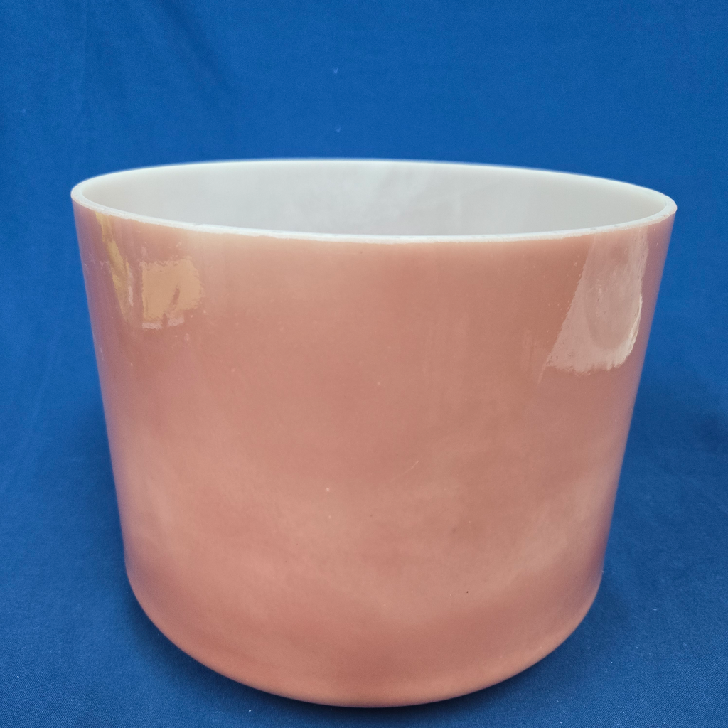 [#4371] Rose Quartz Infused Quartz Crystal Singing Bowl | 9" | 4 C +20 | 264 Hz