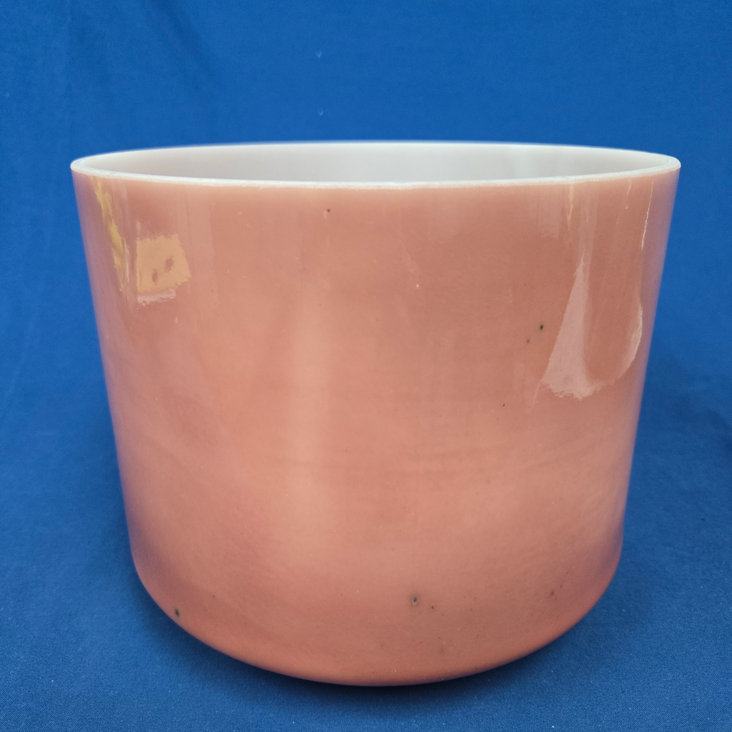 [#4375] Rose Quartz Infused Quartz Crystal Singing Bowl | 9" | 4 C# +16 | 279 Hz