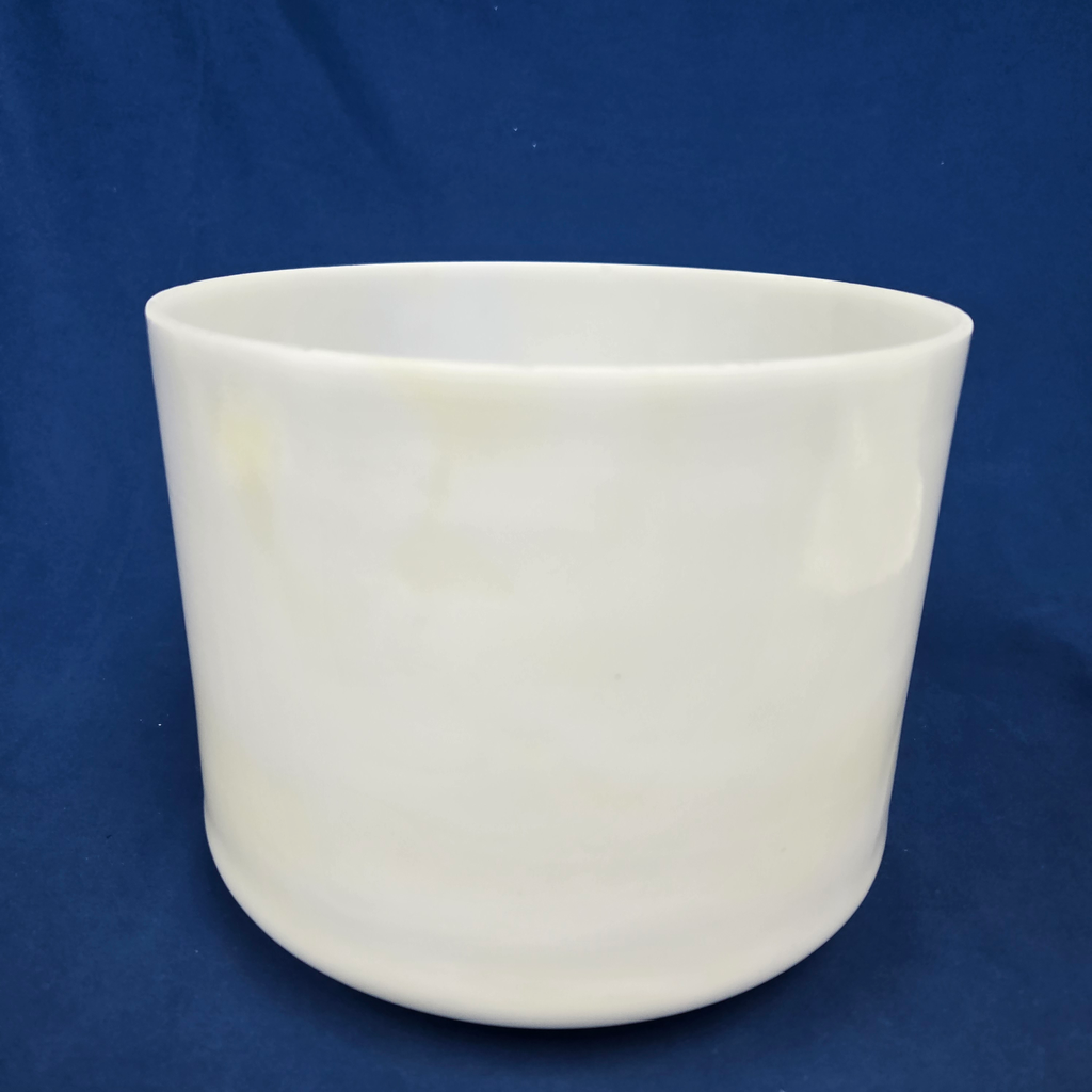 [#4398] Calcium Infused Quartz Crystal Singing Bowl | 9" | 4 C +23 | 265 Hz