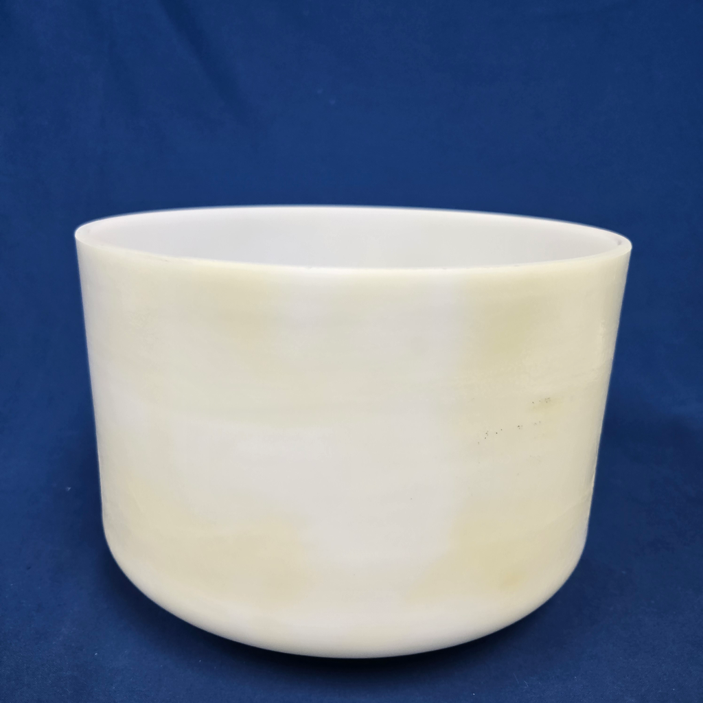[#4399] Calcium Infused Quartz Crystal Singing Bowl | 9" | 4 G -26 | 385 Hz