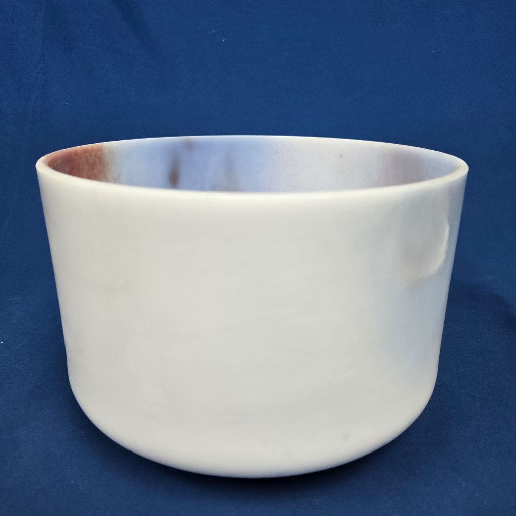 [#4403] Lepidolite Infused Quartz Crystal Singing Bowl | 9" | 4 G# +35 | 423 Hz