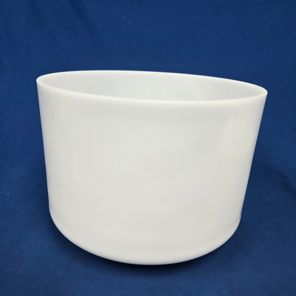[#4408] Opaque Quartz Crystal Singing Bowl | 9" | 4 E -45 | 321 Hz