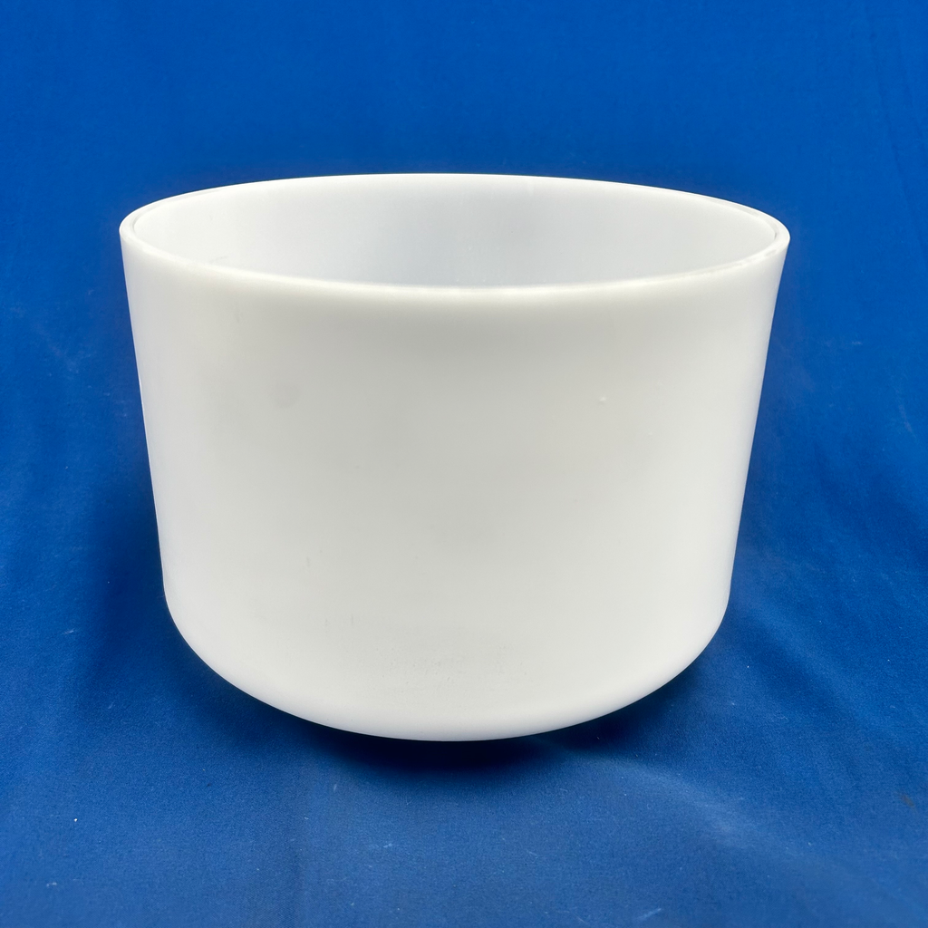 [#4411] Opaque Quartz Crystal Singing Bowl | 9" | 4 F -39 | 341 Hz