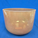 [#4428] Peach Garnet Infused Quartz Crystal Singing Bowl | 10" | 4C +4 | 262 Hz