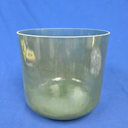 [#4447] Moldavite Infused Quartz Crystal Singing Bowl | 10" | 3G# +13 | 209 Hz