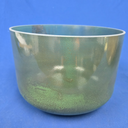 [#4448] Moldavite Infused Quartz Crystal Singing Bowl | 10" | 4C -23 | 258 Hz