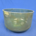 [#4449] Moldavite Infused Quartz Crystal Singing Bowl | 10" | 4C +7 | 262 Hz