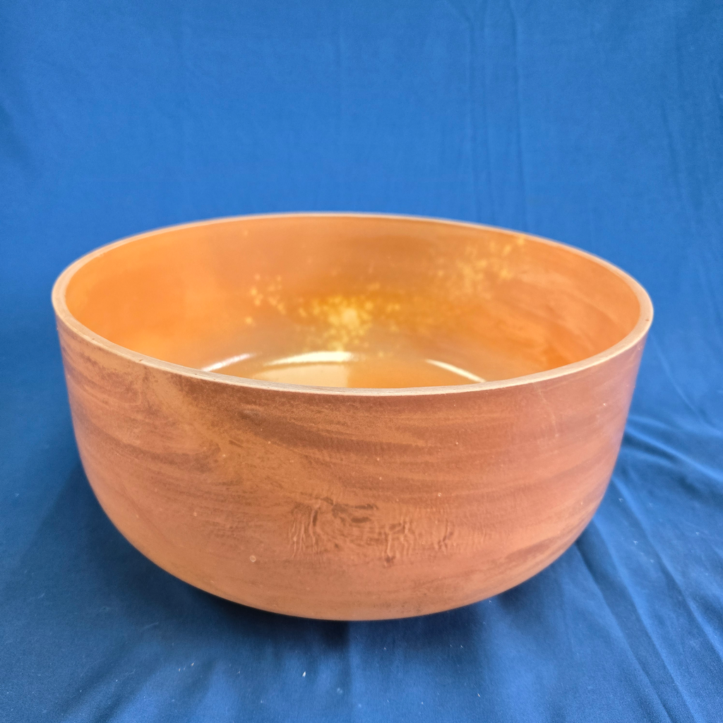 [4451] [#4451] Peach Garnet Infused Quartz Crystal Singing Bowl | 14" | 3B-20 | 243 Hz