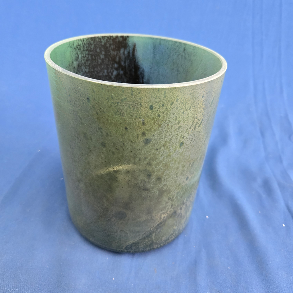 [#4480] Dioptase Infused Quartz Crystal Singing Bowl | 6" | 4B+28 | 502 Hz