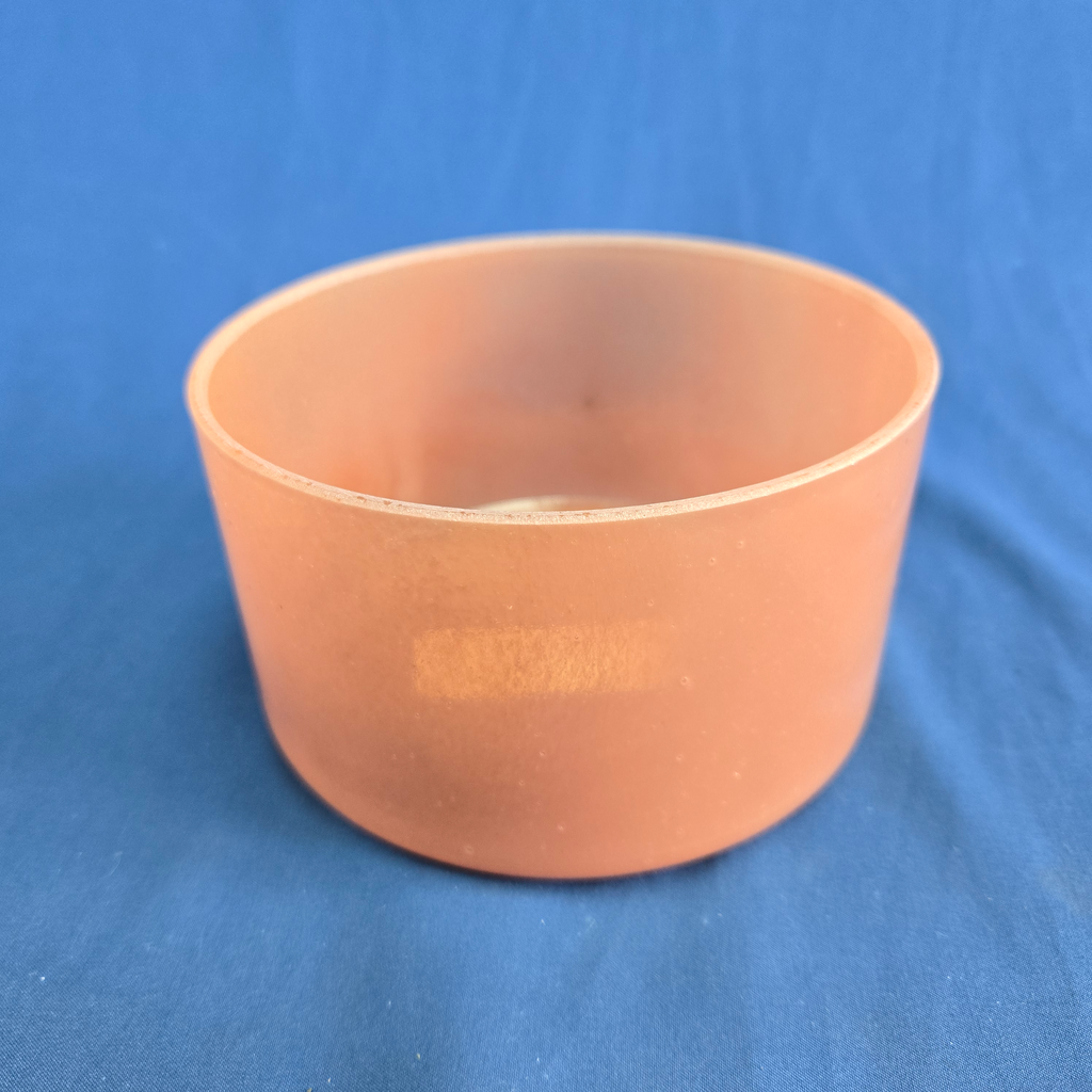 [4499] [#4499] Peach Garnet Infused Quartz Crystal Singing Bowl | 6" | 5F-14 | 692 Hz