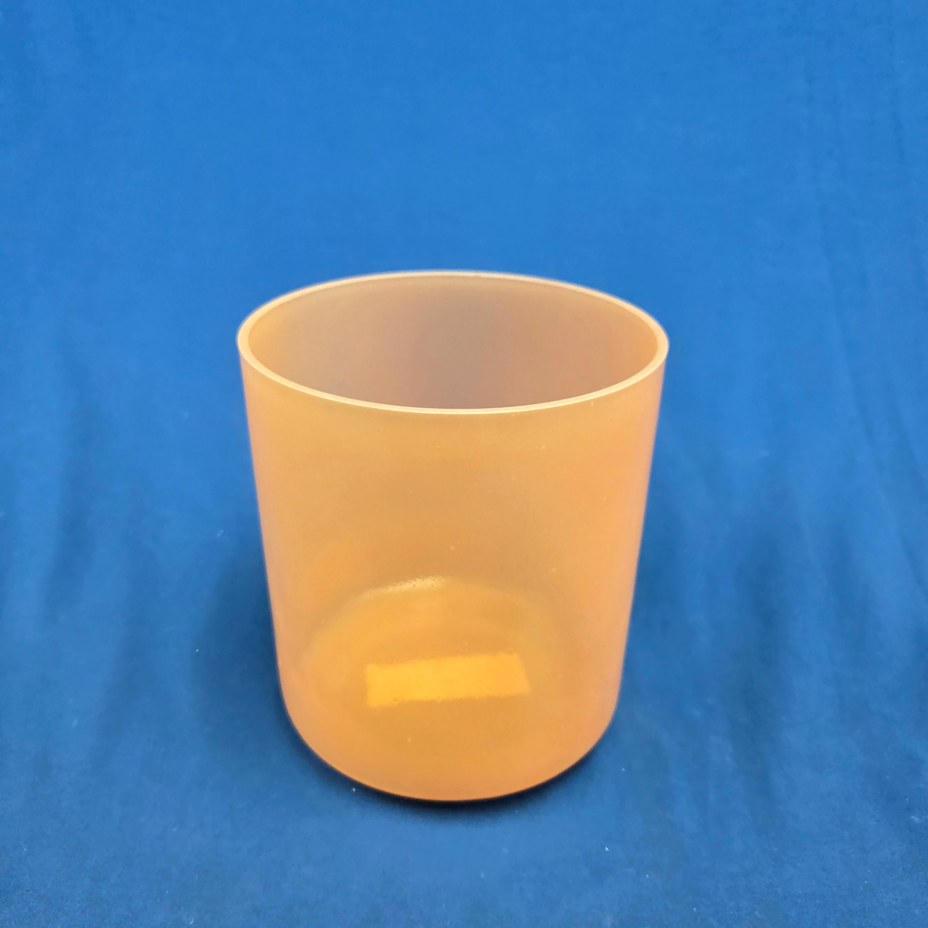 [#4542] Orange Sapphire Infused Quartz Crystal Singing Bowl | 6" | 4A#+41 | 477 Hz