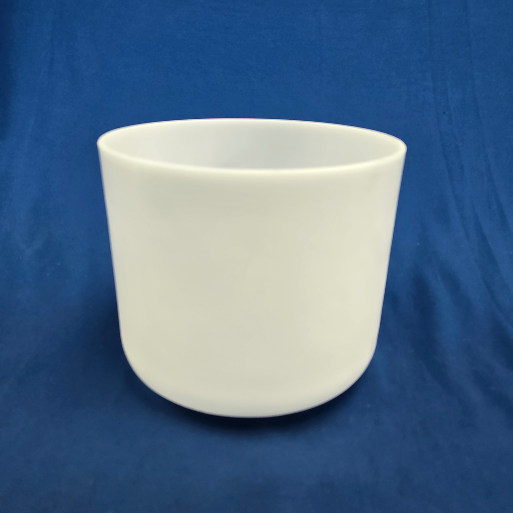 [#4551] Opaque Quartz Crystal Singing Bowl | 8" | 4E +13 | 332 Hz