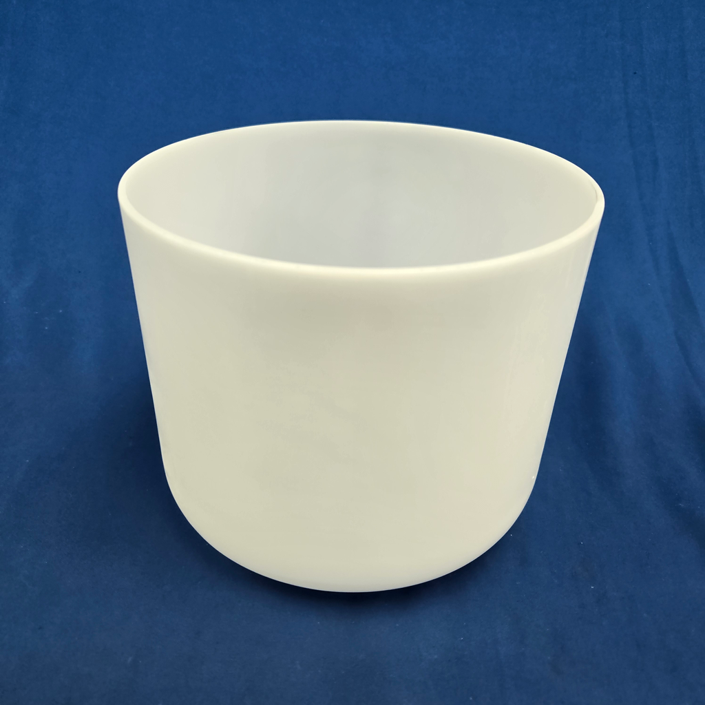 [#4552] Opaque Quartz Crystal Singing Bowl | 8" | 4C#+16 | 279 Hz