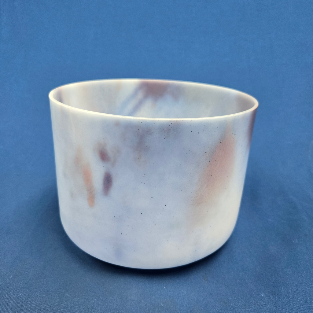 [#4556] Lepidolite Infused Quartz Crystal Singing Bowl | 8" | 4C-9 | 260 Hz