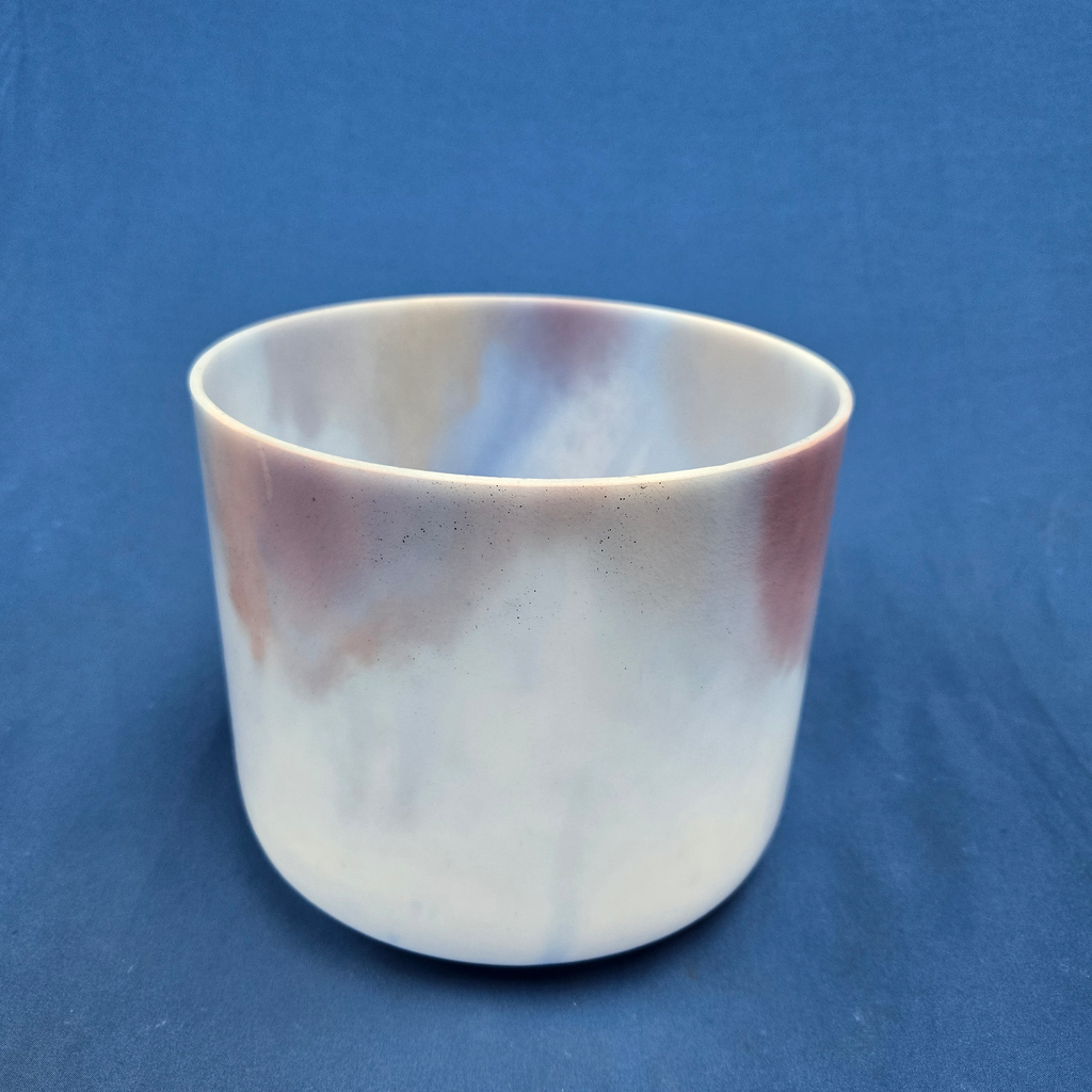 [#4557] Lepidolite Infused Quartz Crystal Singing Bowl | 8" | 4C#-47 | 269 Hz