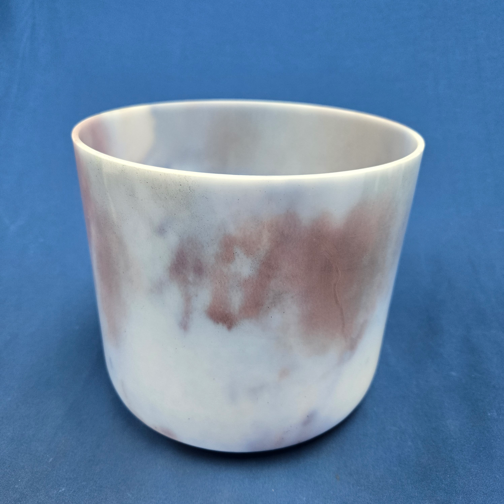 [#4558] Lepidolite Infused Quartz Crystal Singing Bowl | 8" | 4C+21 | 264 Hz