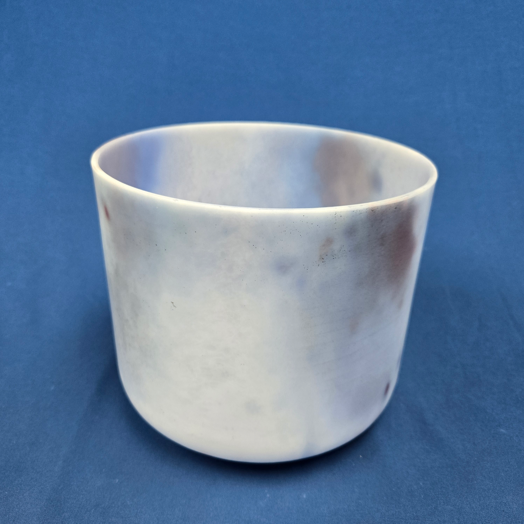 [#4559] Lepidolite Infused Quartz Crystal Singing Bowl | 8" | 4D-7 | 292 Hz