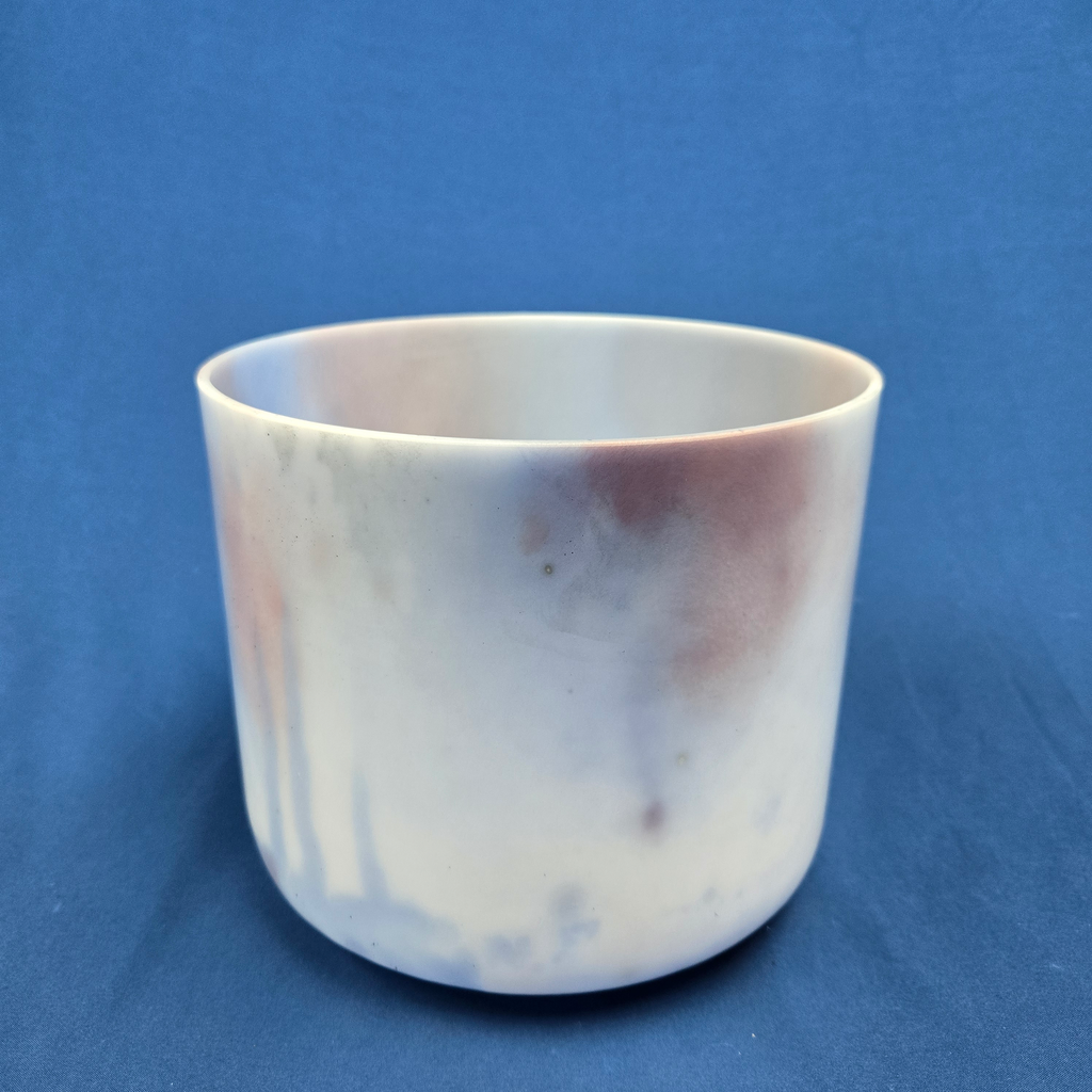[#4561] Lepidolite Infused Quartz Crystal Singing Bowl | 8" | 4C+22 | 265 Hz