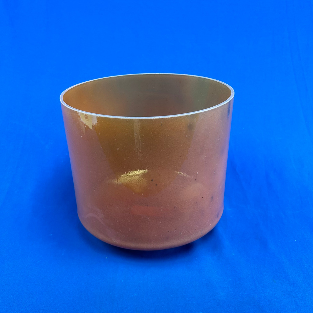 [#4570] Spessartite Infused Quartz Crystal Singing Bowl | 9" | 3B+35 | 252 Hz