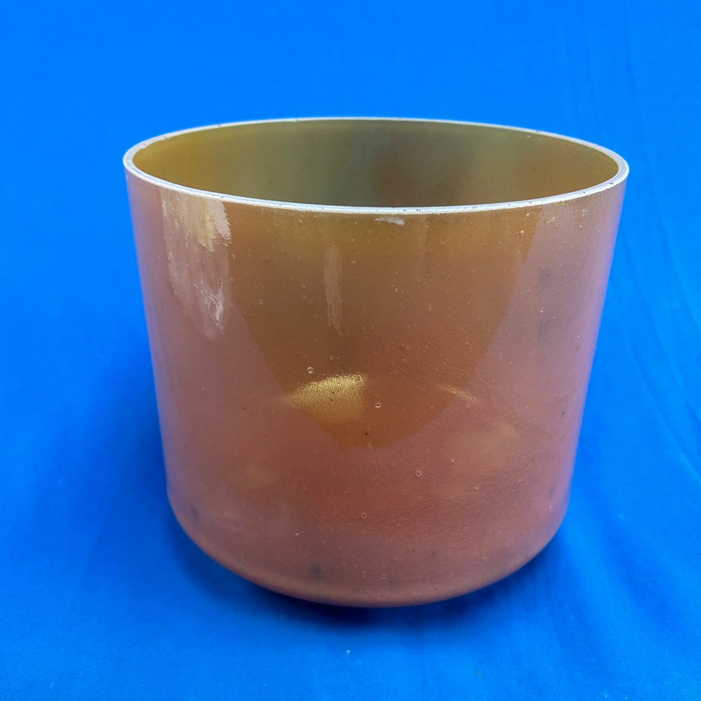 [4574] [#4574] Spessartite Infused Quartz Crystal Singing Bowl | 9" | 4C+22 | 265 Hz