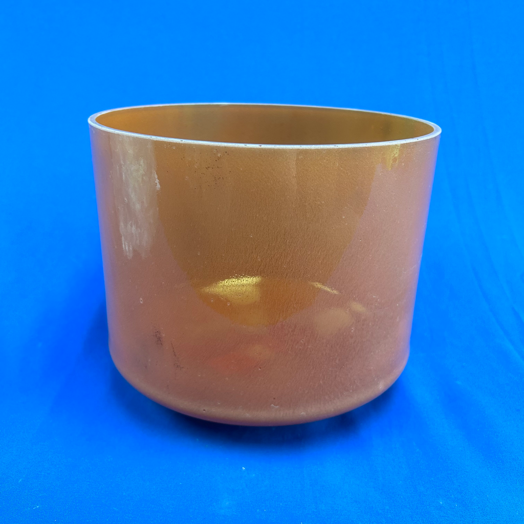 [#4575] Spessartite Infused Quartz Crystal Singing Bowl | 9" | 4D-14 | 291 Hz