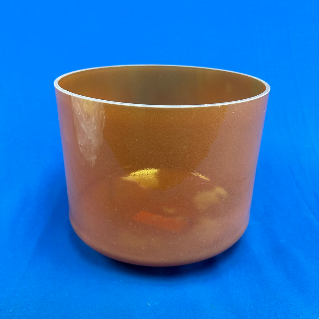 [#4578] Spessartite Infused Quartz Crystal Singing Bowl | 9" | 4C-12 | 259 Hz