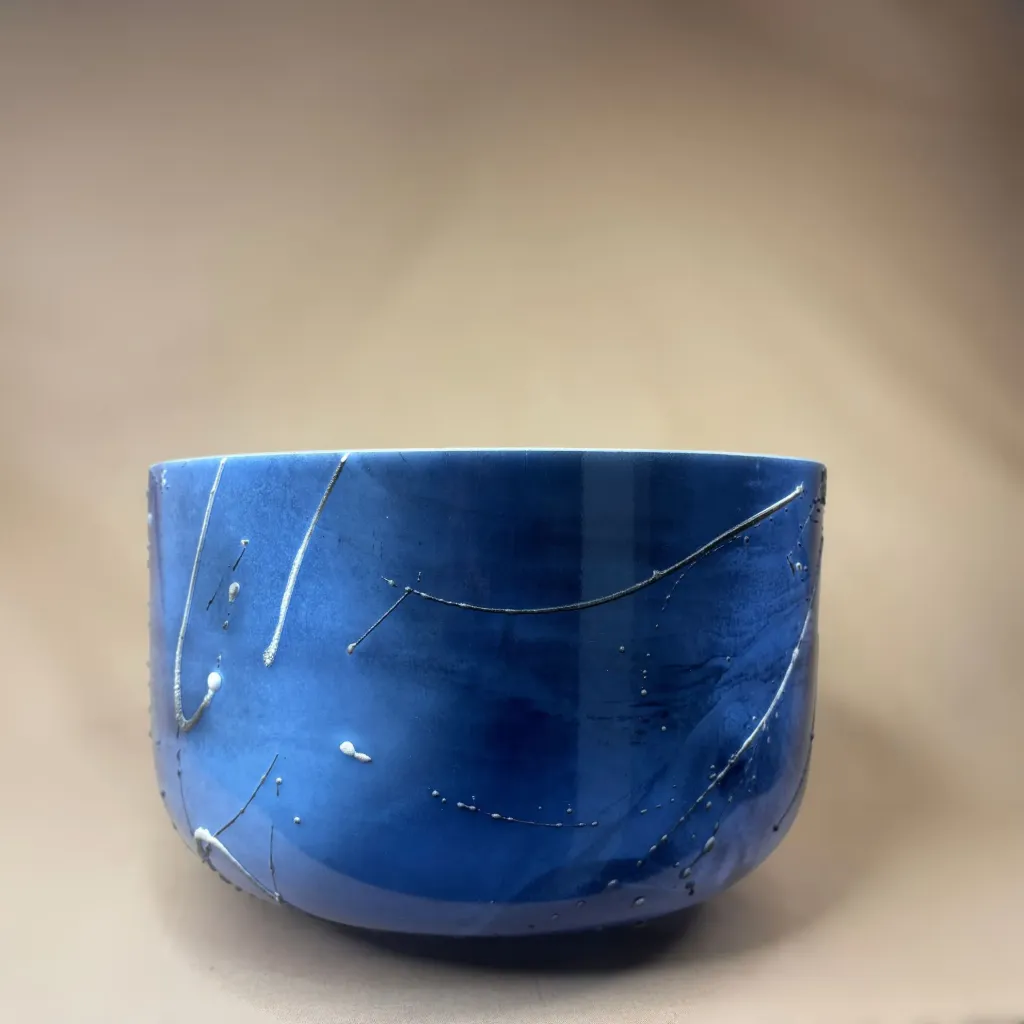 [1877] Lapis Quartz Crystal Singing Bowl | 12" F Note | #1877