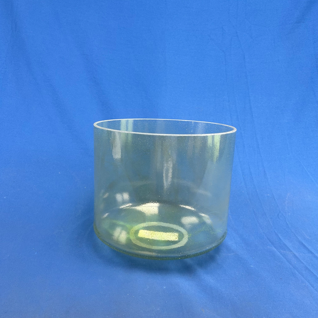[#4584] Green Amethyst Infused Quartz Crystal Singing Bowl | 9" | 4C#+10 | 278 Hz