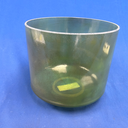 [#4585] Tsavorite Infused Quartz Crystal Singing Bowl | 9" | 4C#-9 | 275 Hz