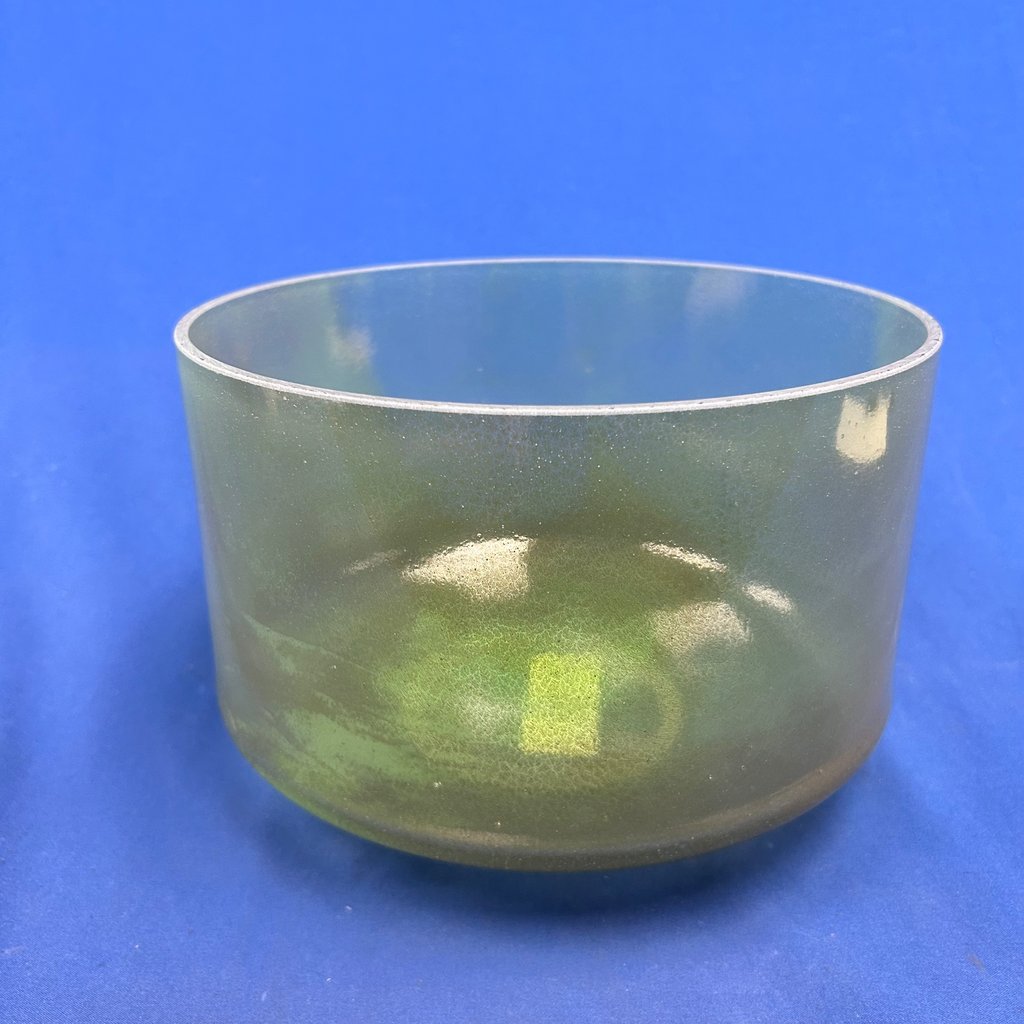 [#4588] Tsavorite Infused Quartz Crystal Singing Bowl | 9" | 4D#-3 | 310 Hz