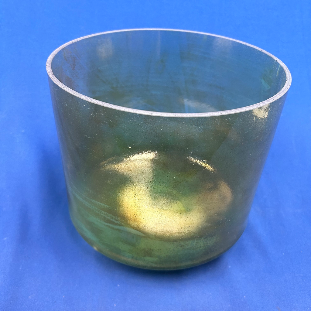 [4589] [#4589] Tsavorite Infused Quartz Crystal Singing Bowl | 9" | 4D-39 | 287 Hz